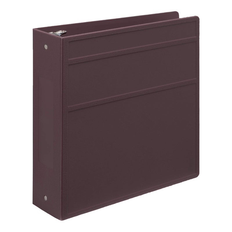 Carstens 3-Inch Heavy Duty 3-Ring Binder - Side Opening, Plum, Durable Plastic, Precision No-Gap Rings, Waterproof Cover, No Pockets, Holds 400 US Letter Sheets, BPA-Free, Made in USA (1711-3R) - Image 1